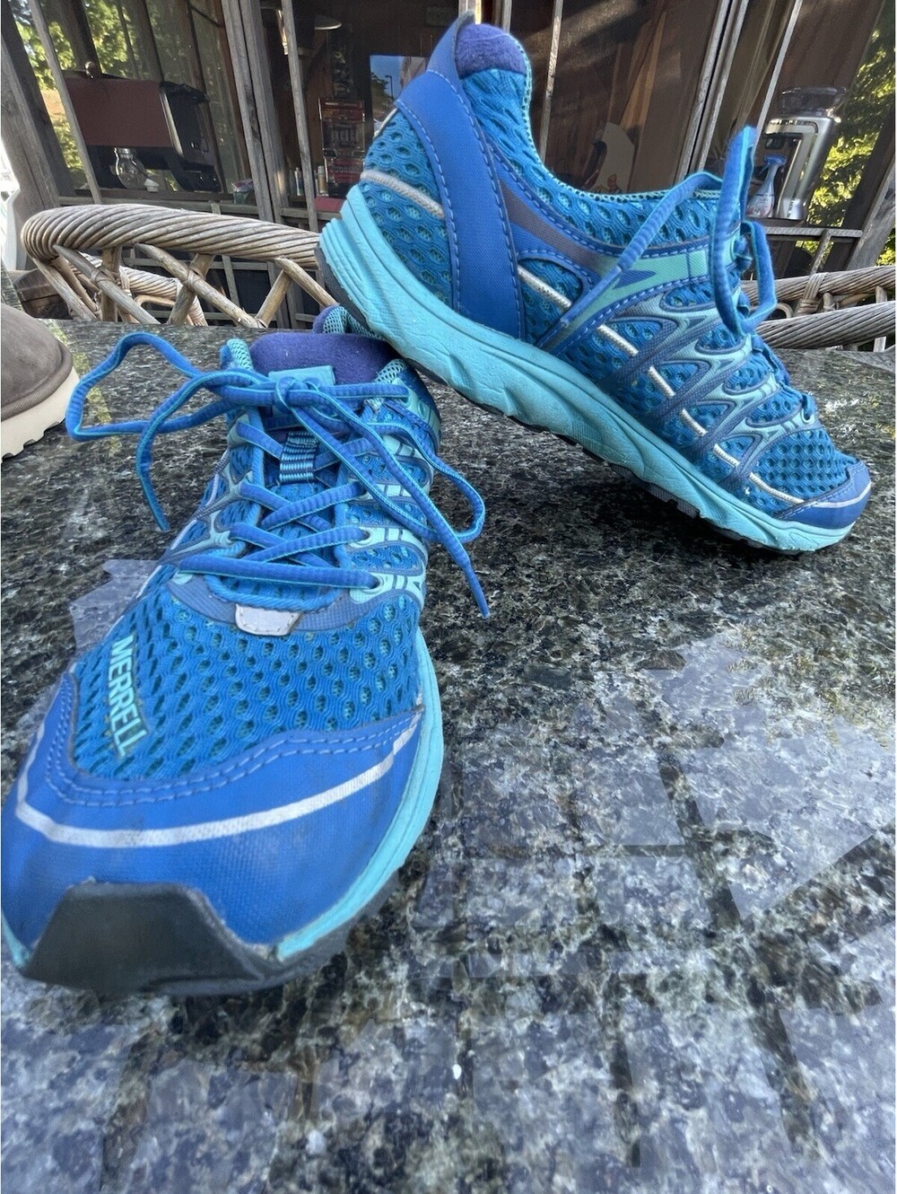 Merrell Mix Master Move Glide 2 Womens Blue Trail Running Shoes J57166 Size 9.5
